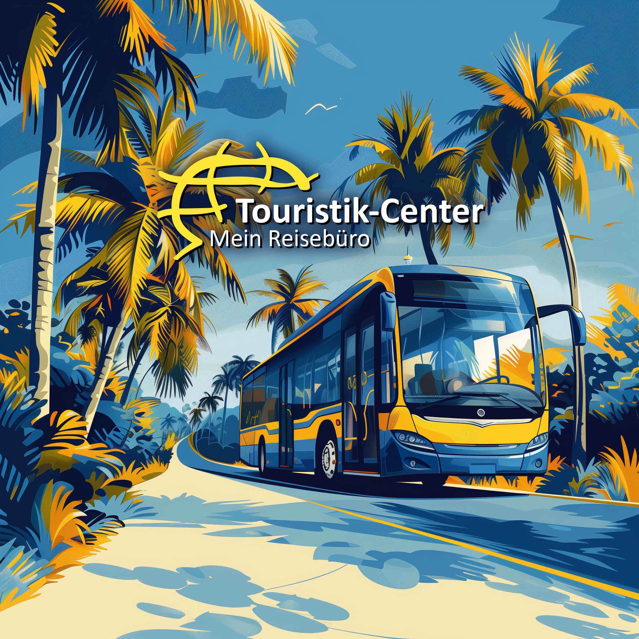 Ein stilistischer Bus als symbolisches Titelbild für das neue Transfer-Ticket-Plugin beim Touristik-Center.