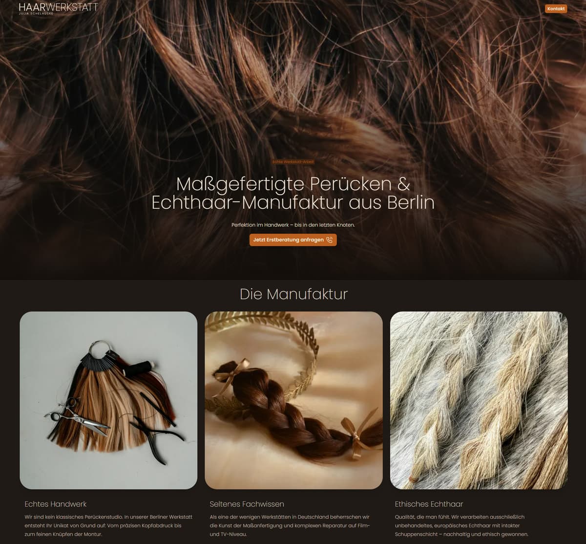 Screen der Webseite perückenwerkstatt.de