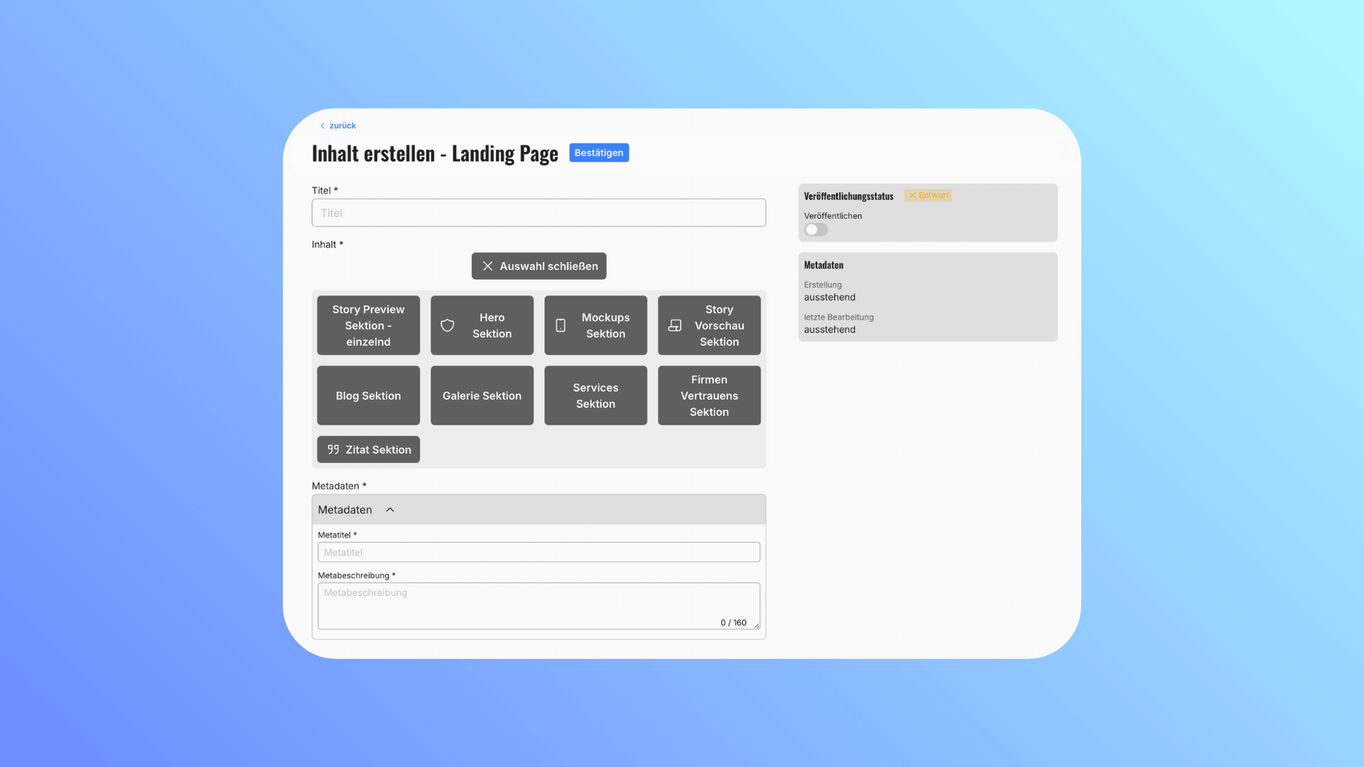 Erstelle überzeugende und zielgerichtete Landingpages, die perfekt zu deiner Webseite passen und deine Marketingziele erreichen. Hol das Maximum aus deinen Kampagnen heraus.